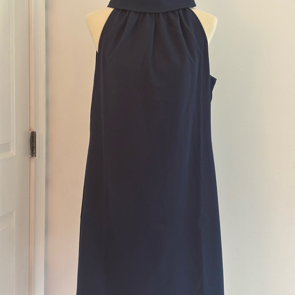 Sail to Sable Navy Halter Dress